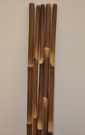 Bambusová tyč 5 - 6 cm, dĺžka 2 metre - farbená hnedá