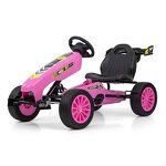 Detská šliapacia motokára Go-kart Milly Mally Rocket ružová