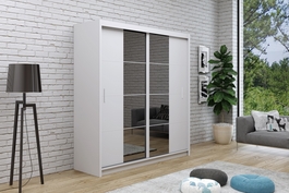 Šatníková skriňa FAUSTA 2 203 biela/grafit