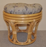 Polstr na ratanovú taburetku levandule - priemer 40 cm