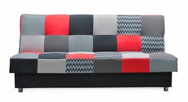 Rozkladacia pohovka ZIG-ZAG červená