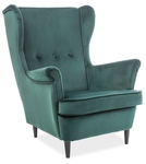 Čalúnené kreslo LORD VELVET Bluvel78 / wenge