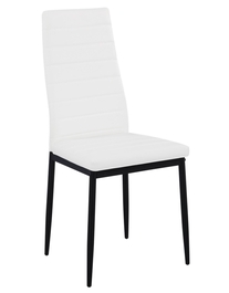 Jedálenská čalúnená stolička HRON III biela/čierna