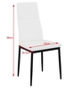 Jedálenská čalúnená stolička HRON III biela/čierna