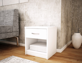 Nočný stolík MARK 026 biela