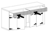 Komoda 4D2S NATURAL N9 dub ribbeck / cube