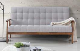 Trojsedák PETRA svetlo šedá/orech