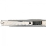 YATO YT-7512 Nôž rezací 18 mm Klasický nôž sa zalamovací čepeľou z SK2 ocele s rozmermi 100 x 18 mm Bytelné telo z hliníka s celkovou dĺžkou 16 cm