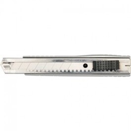 YATO YT-7512 Nôž rezací 18 mm Klasický nôž sa zalamovací čepeľou z SK2 ocele s rozmermi 100 x 18 mm Bytelné telo z hliníka s celkovou dĺžkou 16 cm