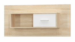 Polica s dvierkami TIPS dub sonoma/biela mat