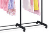 ABD-1214 BK - Teleskopický stojan na šaty, chróm / čierna