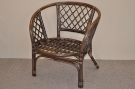 Ratanové kreslo Bahama hnedé - konštrukcia bez polstra