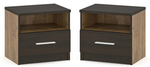 Nočný stolík 2 ks VERONIKA april/wenge