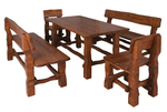 OM-101 zahradní sestava (1x stůl + 2x lavice + 2x židle) výběr barev