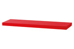 P-005 RED - Nástěnná polička 80cm, barva červená - vysoký lesk. Baleno v ochranné fólii.