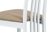 BC-2482 WT - Jedálenská stolička, masív buk, farba biela, látkový béžový poťah