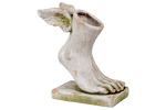 ZB1866 - Noha, dekorácie z MgO keramiky s otvorom na kvetináč