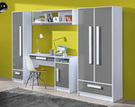 Detská izba GULLIWER biela / šedá lesk