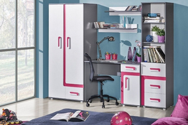 Detská izba APETTITA antracit / ružová