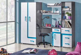 Detská izba APETTITA antracit / tyrkys