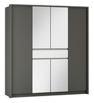 Šatník RIJEKA 200 grafit / zrkadlo