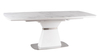 Jedálenský stôl rozkladací SATURN II 160 ceramic biely mramor / biely mat