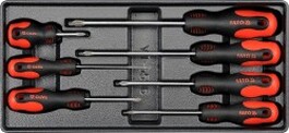 YATO YT-5536 Náradie Sada 7 kusov krížových skrutkovačov z CrV ocele. Skrutkovače sú prehľadne zrovnané vo vložke do zásuvky z PVC.velikostiPH0x100 PH ...