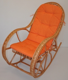 Hojdacie kreslo Bujak - polster oranžový melír