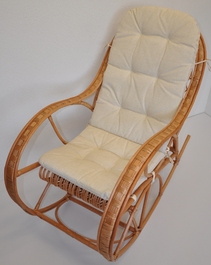 Hojdacie kreslo Bujak - polster svetlo béžový melír