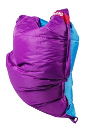 Sedací vrece 189x140 duo purple - turquoise