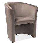 Čalúnené kreslo TM-1 VELVET tmavo béžová