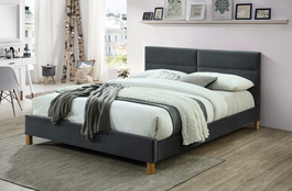 Čalúnená posteľ SIERRA VELVET 160x200 sivá