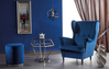 Čalúnené kreslo LORD VELVET granátovo modrá/wenge