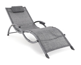 Lehátko VIOLA De Luxe (čierna a šedá)