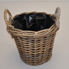 Ratanový košík s uchami ratan kubu