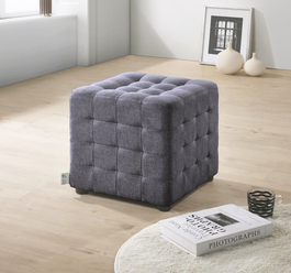 Taburet CUBIX II tm. šedá látka