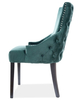 Jedálenská čalúnená stolička JIRI VELVET zelená/čierna