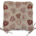 Sedák UNI farba motív červená srdce