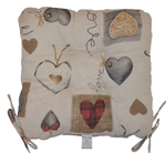 Sedák UNI farba motív srdca LOVE