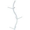 80003-09 WT - Stojanový vešiak, výška 181 cm, kovová konštrukcia, biely matný lak, nosnosť 10 kg