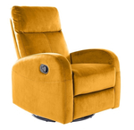 Čalúnené kreslo rozkladacie OLIMP velvet žltá curry