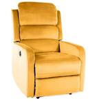 Čalúnené kreslo rozkladacie PEGAZ velvet žltá curry