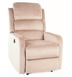 Čalúnené kreslo rozkladacie PEGAZ velvet béžová
