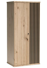 Šatníková skriňa 2D BARBUS dub artisan/čierna