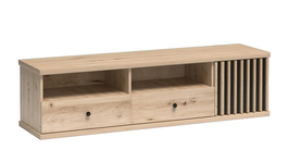 Televízny stolík 1D2S BARBUS dub artisan/čierna