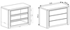 Komoda 3S LABRO dub ribbeck/biela lesk