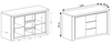 Komoda 2D3S LABRO dub ribbeck/biela lesk