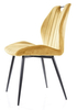 Jedálenská čalúnená stolička CORA VELVET žltá curry/čierna