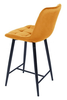 Barová čalúnená stolička SIK VELVET žltá curry/čierna