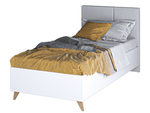 Posteľ 90x200 MOYA dub castello/sivá/biela